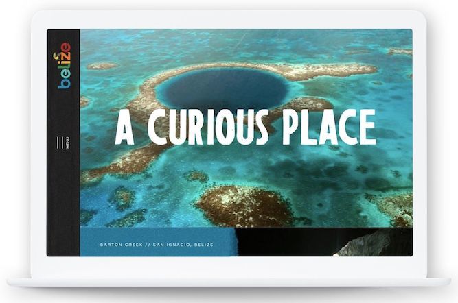 Picture of Belize water on desktop