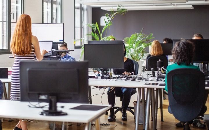 People in office space