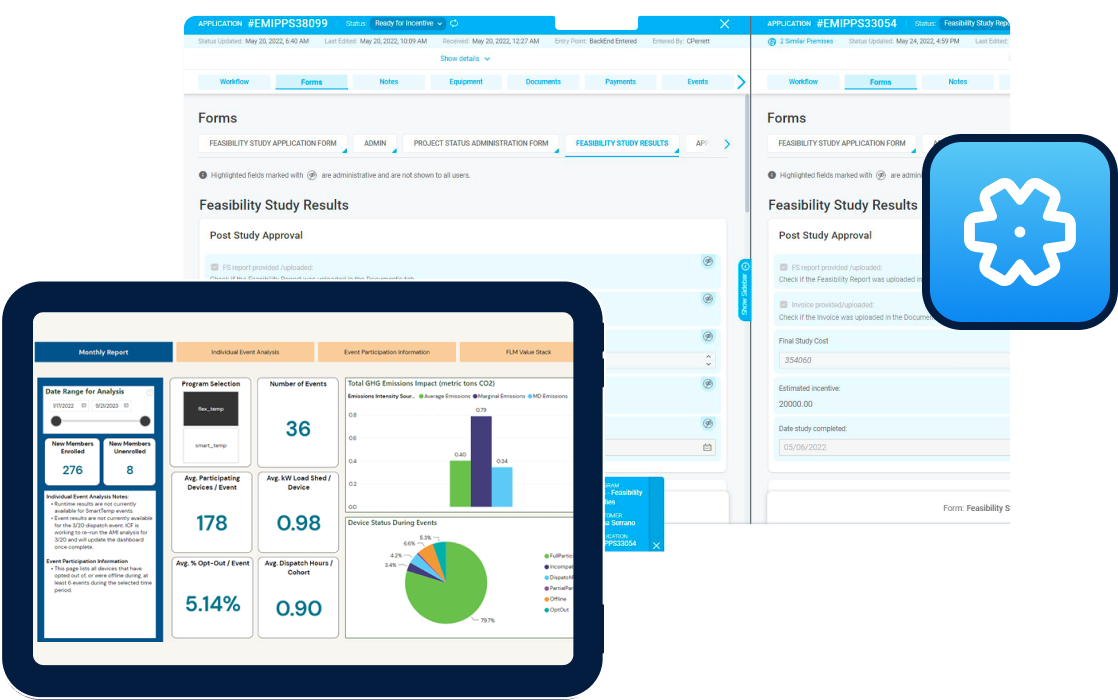 program management and operations related sample screenshots